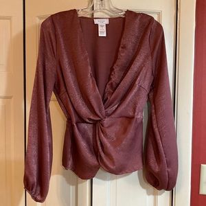 Sage The Label Maroon Blouse, S